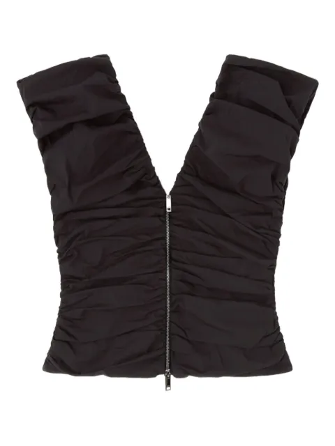 GANNI black ruched top Black A1040071