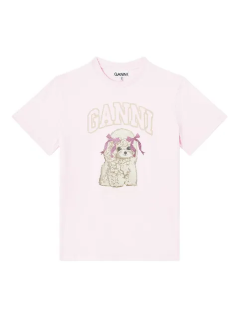 GANNI pink poodle T-shirt Pink A1050062