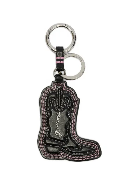 GANNI western boot keyring in black Black B3010057