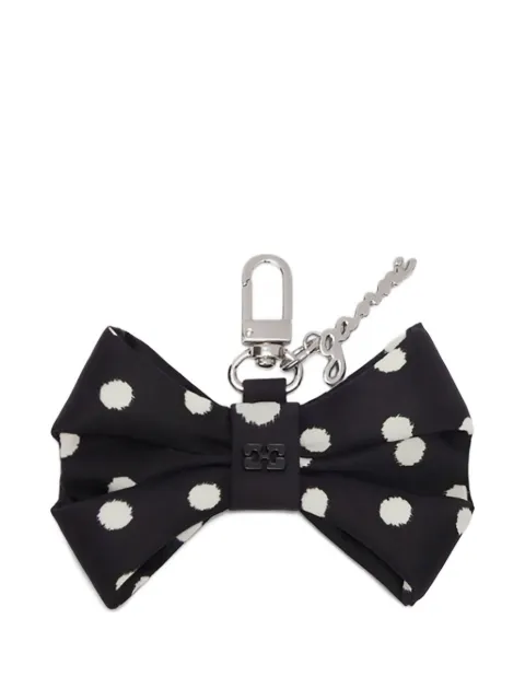 GANNI bow charm with dots Black B3010033