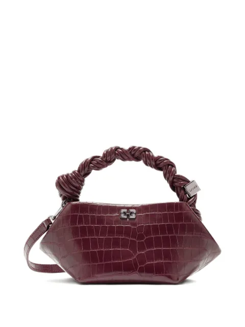 GANNI mini Bou twisted-handle tote bag Red B2100028