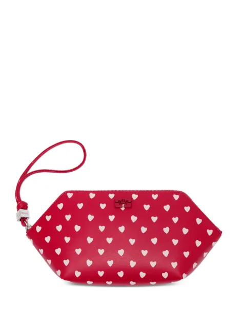 GANNI Bou make up pouch with dots Black B3010079