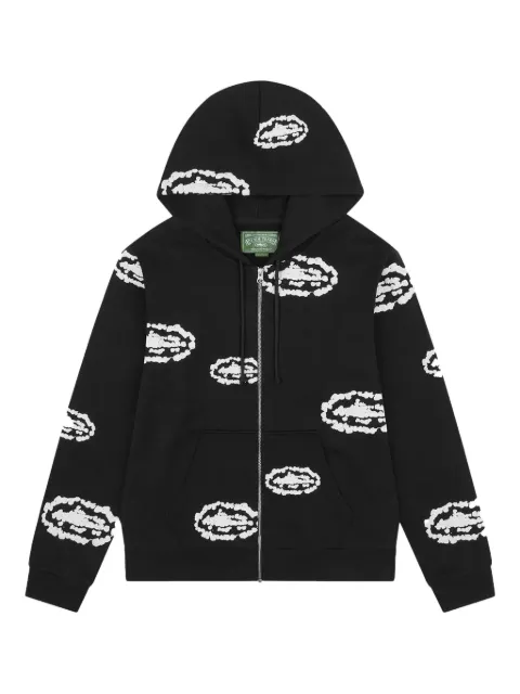 Denim Tears xCorteiz zip-closure hoodie Black DT234