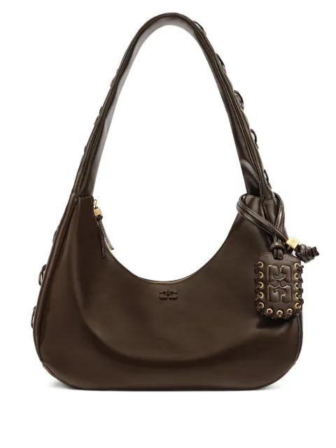 GANNI medium charm-detail shoulder bag Green B2070024