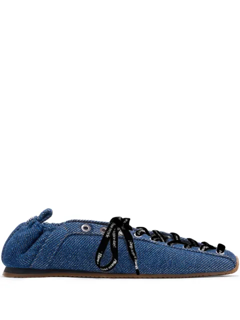 GANNI sporty ballerinas in denim Blue B1040015