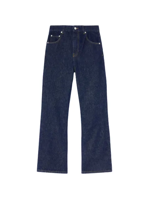 GANNI Betzy cropped jeans in dark rinse denim Blue A1100077