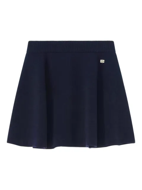 GANNI cashmere wool mini skirt Blue A1090067