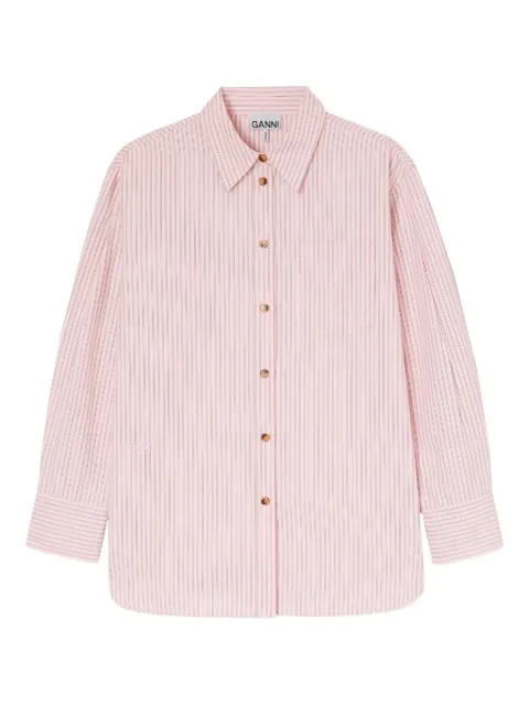 GANNI pink stripe shirt Pink A1040070