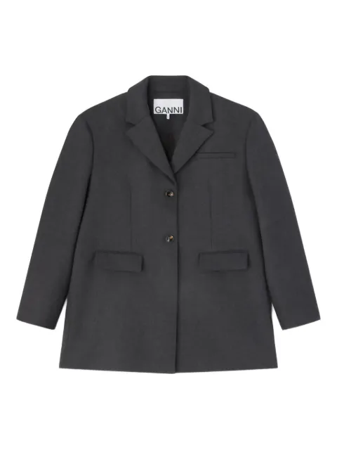 GANNI grey wool suiting blazer Grey A1020022
