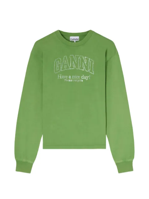 GANNI Daisy Duck green Long-sleeve T-shirt Green A1050108