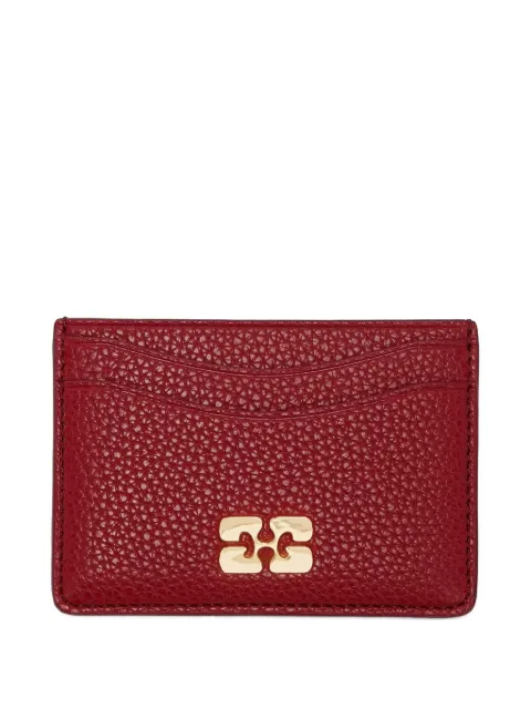 GANNI Bou logo cardholder Red B3010044