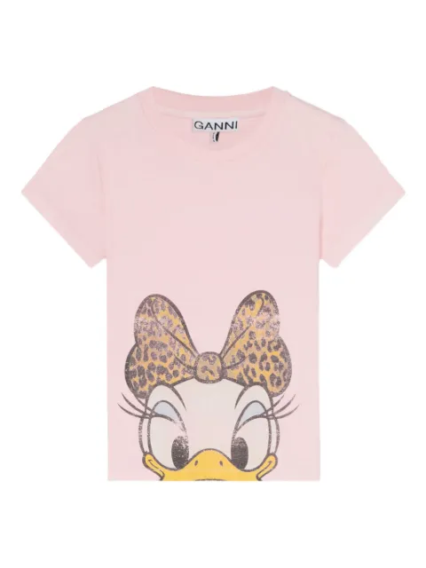 GANNI Daisy Duck pink baby fit T-shirt Pink A1050134