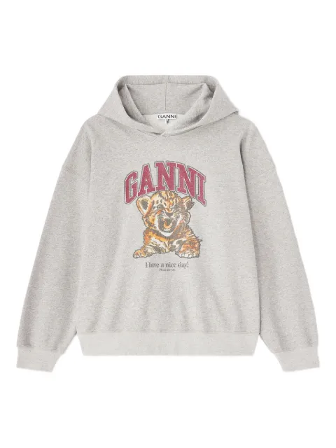 GANNI grey tiger hoodie Grey A1060024