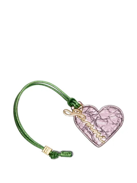 GANNI heart-motif keyring Pink B3010051