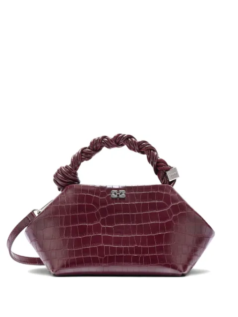 GANNI Bou twisted-handle tote bag Red B2100038