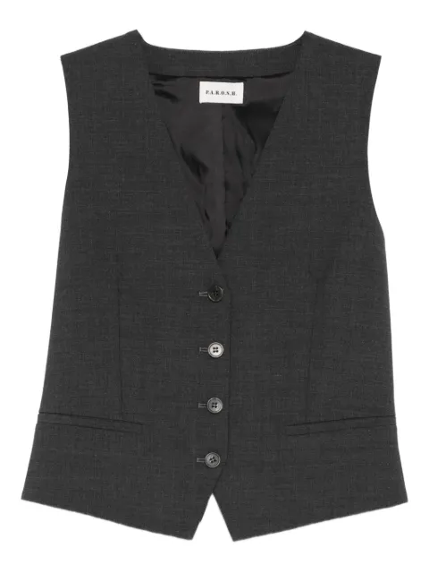 P.A.R.O.S.H. Lu buttoned waistcoat Grey LUWOOLD410034