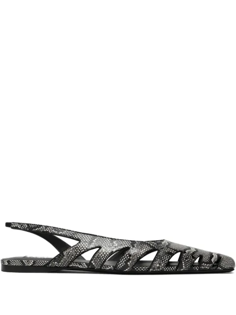 Alaïa Bassa cut-out slingback ballet flats Grey AA3G1001I054