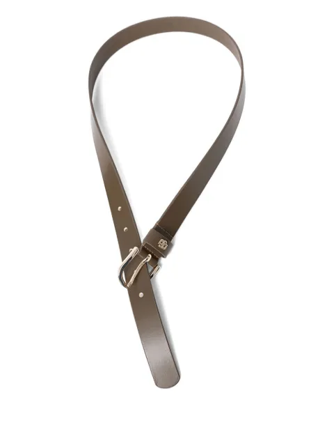 BOSS logo-plaque buckle belt Brown 50536991