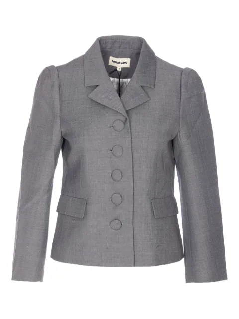 SHUSHU/TONG lapel button jacket Grey MWDECO02FFV456GR100