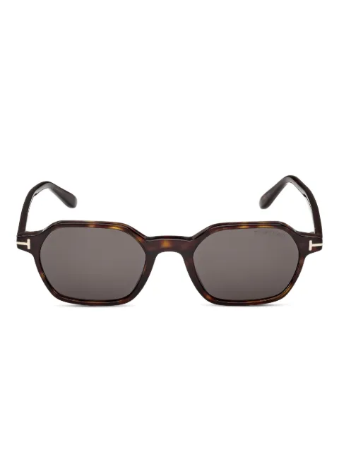 TOM FORD Eyewear geometric frame sunglasses Brown FT1301