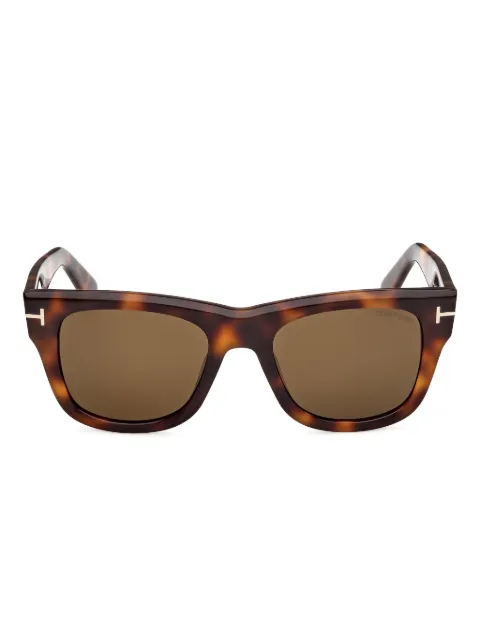 TOM FORD Eyewear rectangle-frame sunglasses Brown FT1304