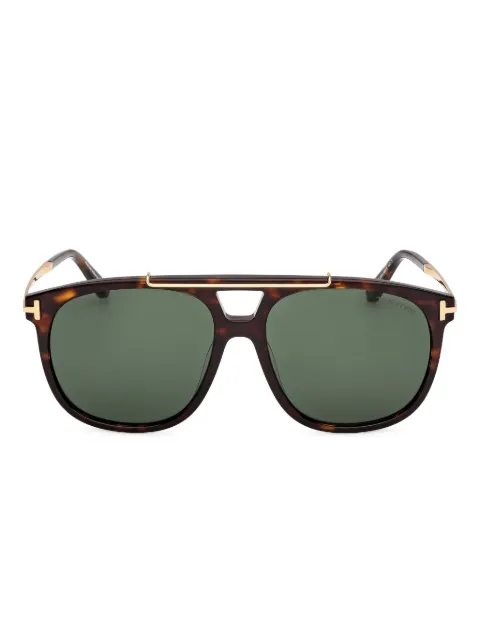 TOM FORD Eyewear navigator-frame sunglasses Brown FT1306