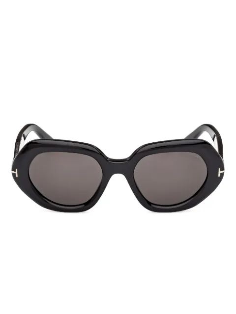 TOM FORD Eyewear geometric-frame sunglasses Black FT1317