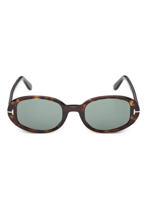 TOM FORD Eyewear oval-frame sunglasses Brown FT1364