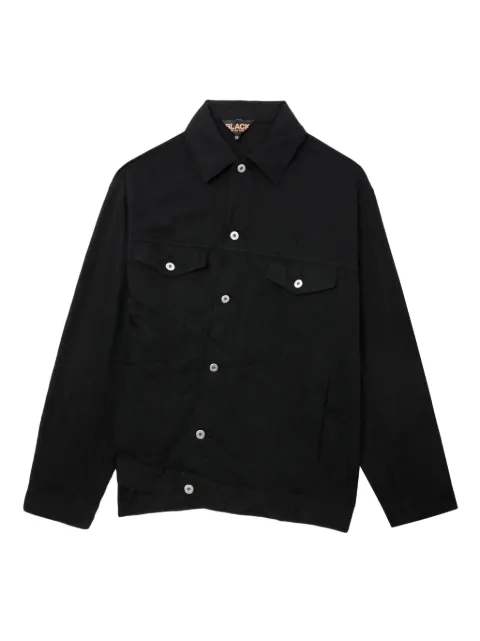 Black Comme Des Garçons buttoned pocket overshirt Black 1PJ017052