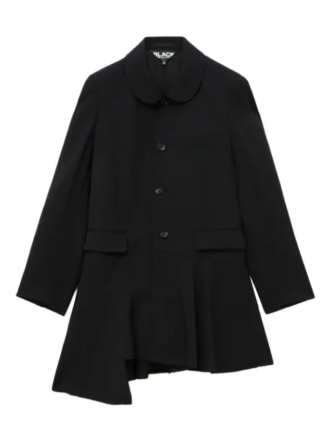 Black Comme Des Garçons peplum-hem coat Black 1PJ008052