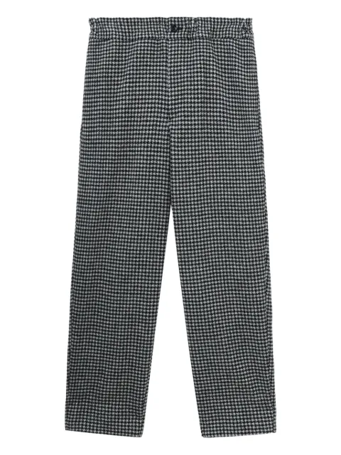 Black Comme Des Garçons houndstooth-pattern trousers Black 1PP016052