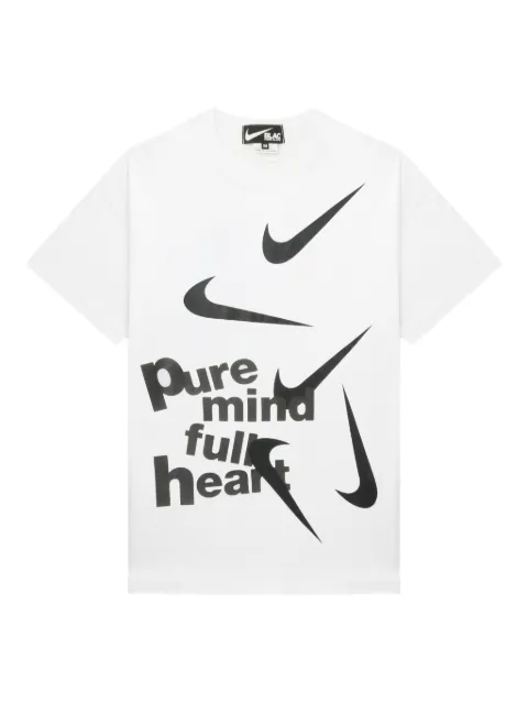 Black Comme Des Garçons x Nike graphic-print T-shirt White 1PT103052