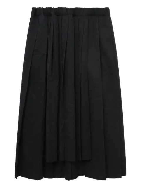 Black Comme Des Garçons pleated midi skirt Black 1PS010052