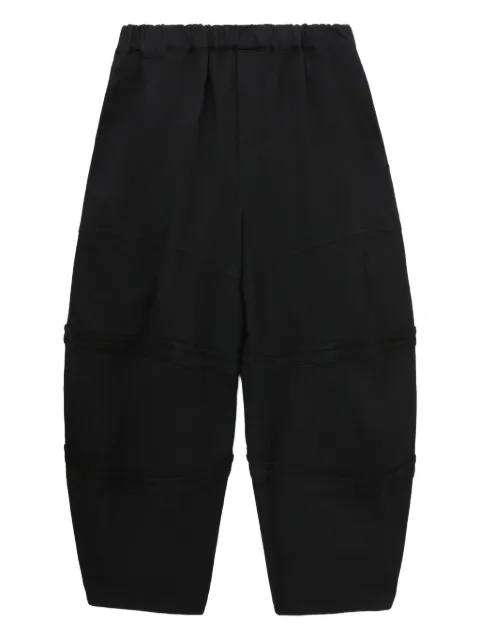 Black Comme Des Garçons elasticated-waistband trousers Black 1PP004052