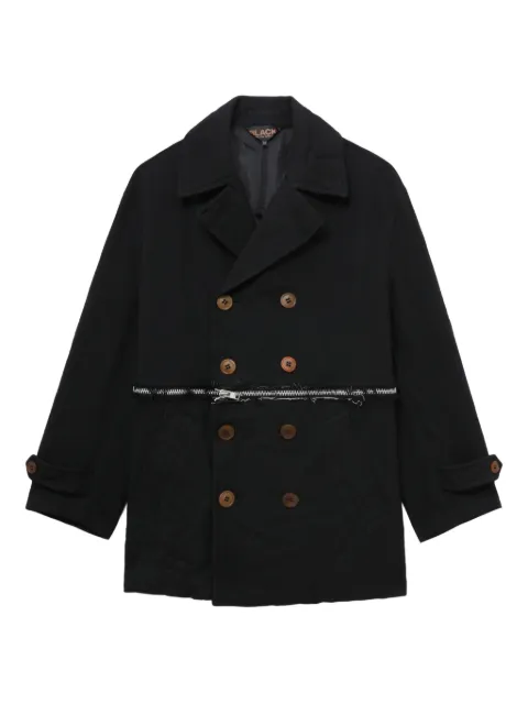 Black Comme Des Garçons double-breasted zip jacket Black 1PC004052