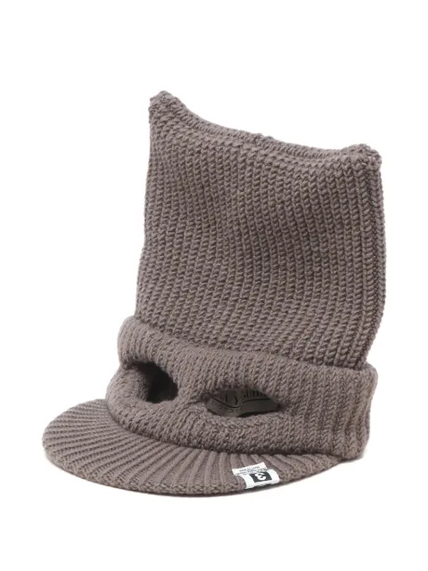 Maison MIHARA YASUHIRO Masked Cat Visor balaclava Brown A15AC402