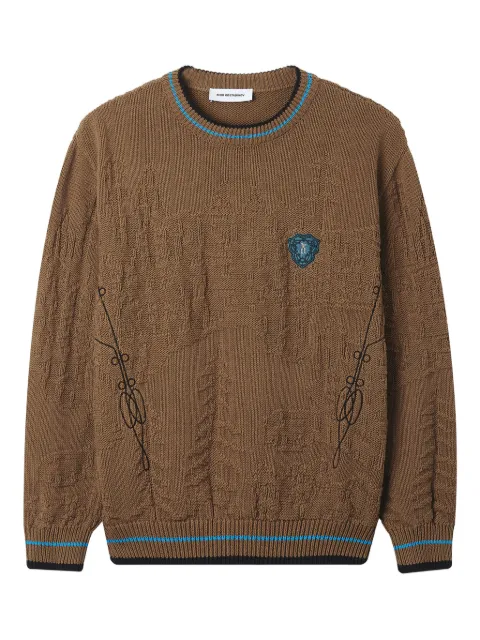 Kiko Kostadinov embossed-detail sweater Brown KKAW25KN03