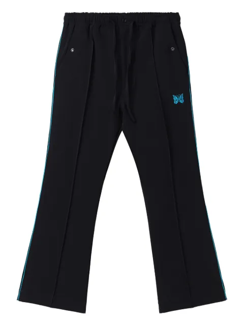 Needles stripe-detail trousers Black RW260