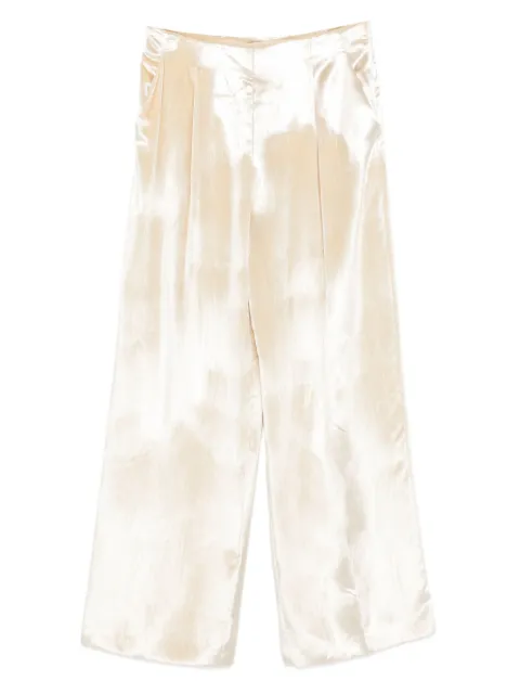 Alberta Ferretti pleated straight trousers Neutrals A03096645