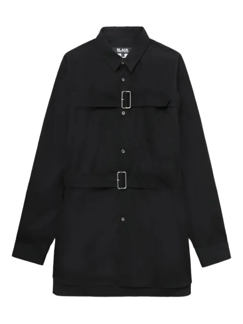 Black Comme Des Garçons buckled cotton shirt Black 1PB003052