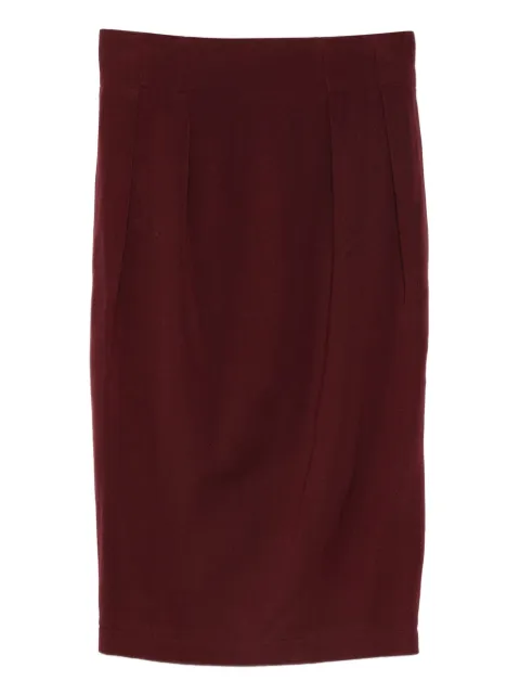 Alaïa Pre-Owned 1980s wool pencil skirt Red HOLAALA122