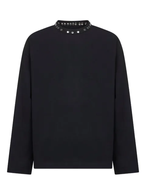 Jil Sander metal-stud crew-neck top Black J22GC0216J20244