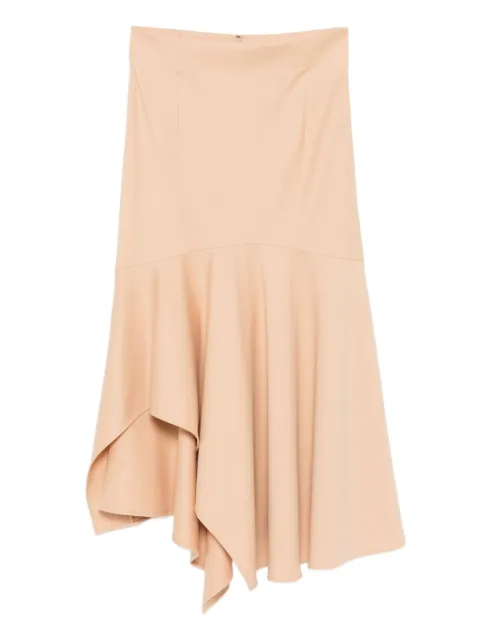 Alberta Ferretti ruffled midi skirt Neutrals A01066641