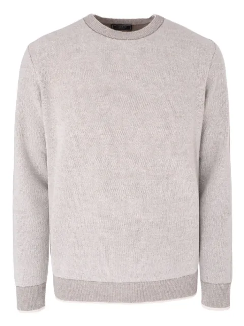 Peserico ribbed trim sweater Neutrals R59444F129I470