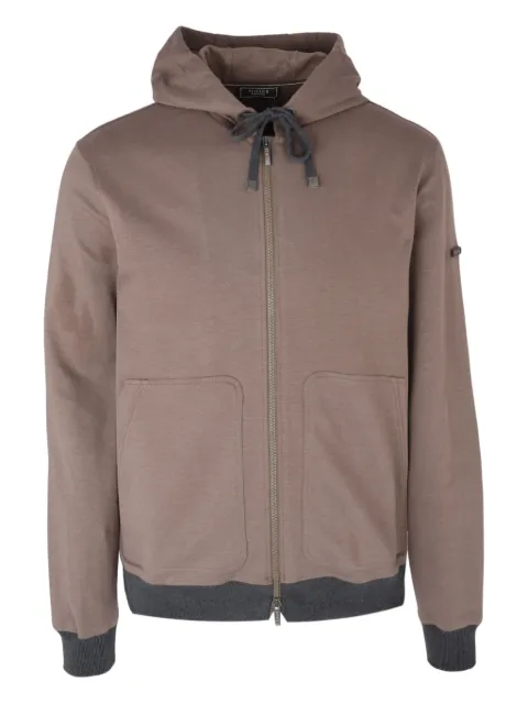 Peserico hooded zip jacket Brown R57011J00081D
