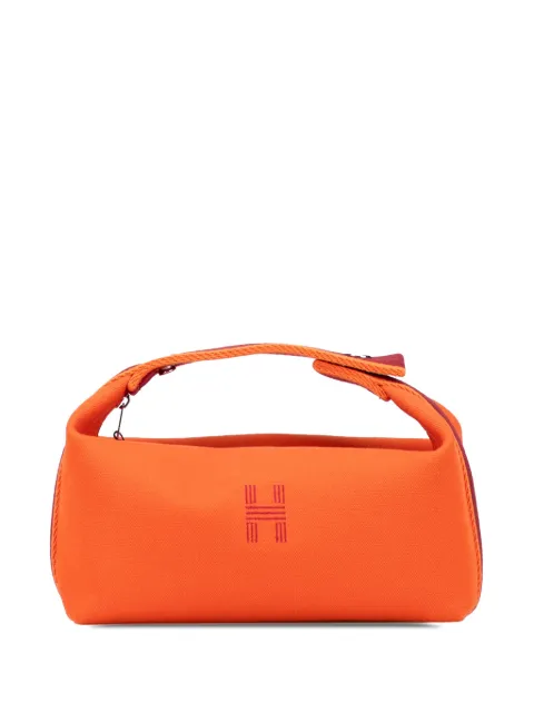 Hermès Pre-Owned 2020-2025 Small Canvas Bride A Brac Case vanity bag Orange 8JYKLGP5H44F37Z6