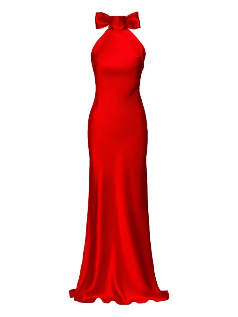IL VOLO Oria halterneck maxi dress Red ORIADRESS