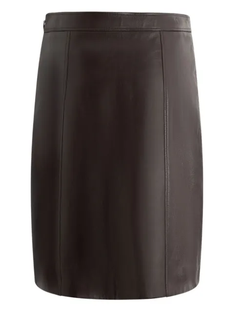 Bally leather mini skirt Brown WLE07GPE060