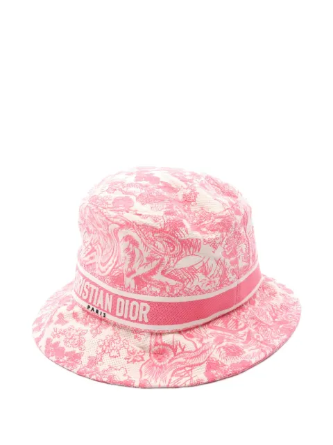 Christian Dior Pre-Owned 2020s D-Bobby embroidery bucket hat Pink 1016414