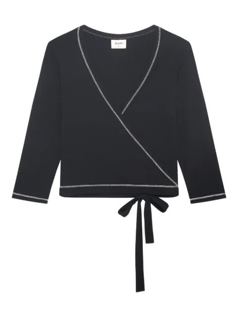 Repetto tie-wrap performance top Black S0733